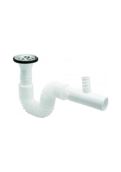 Lavabo Sifonu Paslanmaz 1.kalite Çamaşır Çıkışlı