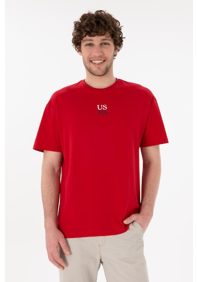 U.S. Polo Assn. Erkek Comfort Fit Bisiklet Yaka Kırmızı Tişört 50306450-VR030