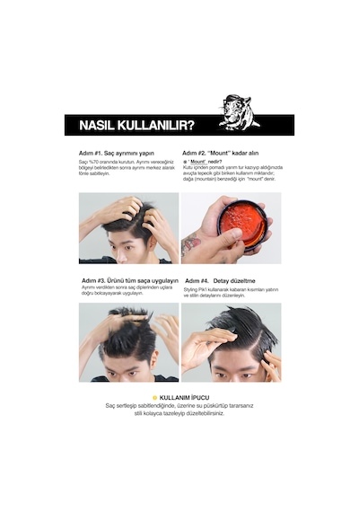 Dashu Classic Tiger Rage Pomade Profesyonel Ve Parlak Bitişli Güçlü Tutuşa Sahip Saç Sabitleyici Jel 160 ML