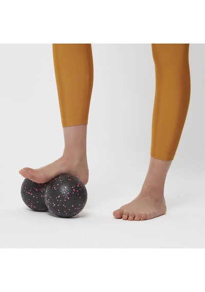 Actifoam Peanut Lacrosse Massage Ball El Ayak Fıstık Masaj Topu Orta Sert-Siyah Sarı