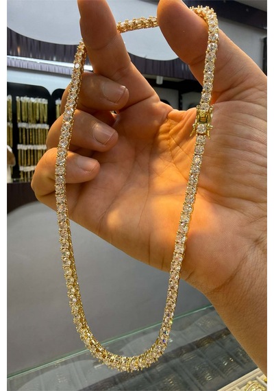 Döküm Su Yolu 14k Yeşil Altın Rengi Vip Dönmeyen Su Yolu 45 Cm