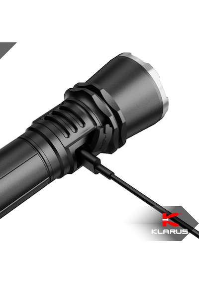Klarus A3 Zoom Özellikli 2200 Lümen Metal Yapı Taktik El Feneri Siyah
