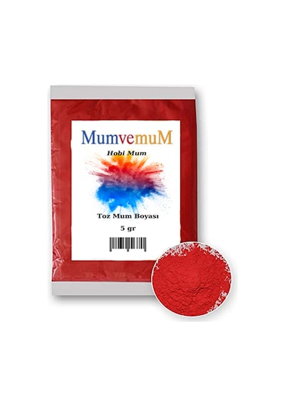 Kırmızı Toz Mum Boyası - Kirmızı