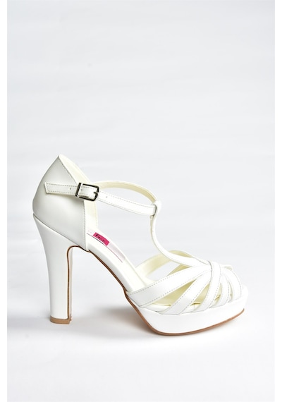 Fox Shoes Beyaz Platform Topuklu Kadın Ayakkabı M348010009 Beyaz