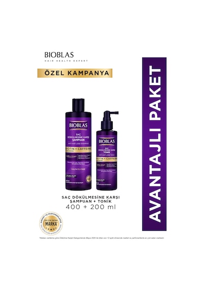 Biotin & Kafein Saç Dökülmesine Karşı Tonik + Şampuan