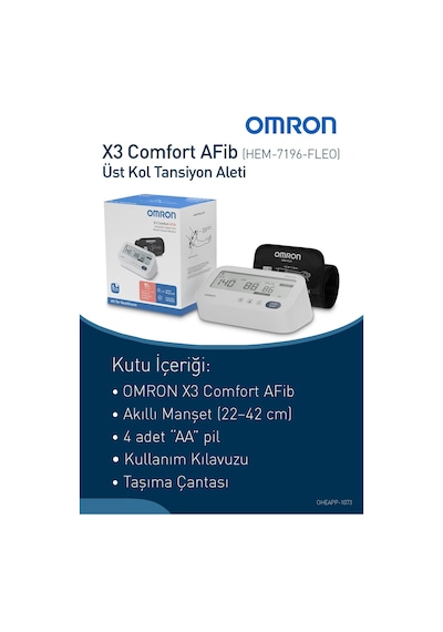 Omron X3 Comfort Afib Üst Koldan Ölçer Dijital Tansiyon Aleti
