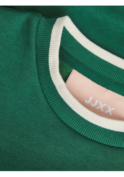 Jjxx Bisiklet Yaka Rahat Kesim Baskılı Yeşil Kadın Sweatshirt 12246744 Yeşil