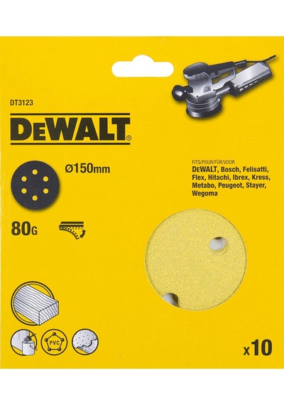 Dewalt DT3123-QZ 150mm 80" Disk Zımpara