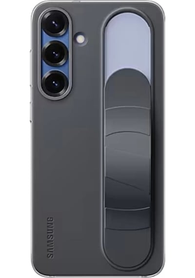 Samsung Galaxy Uyumlu S25+ Standlı Kordonlu Kılıf Siyah