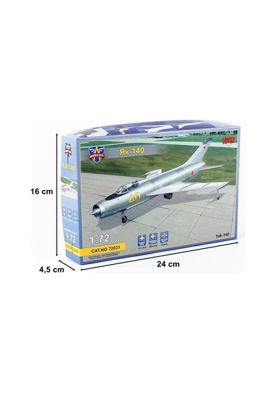 Modelsvit Msvıt72031 1/72 Ölçek, Yak 140 Prototype Savaş Uçağı, Plastik Model Kiti-51413