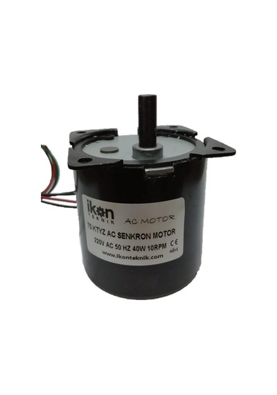 İkon Teknik AC SENKRON MOTOR 70 KTYZ 40 Watt 10 RPM 220 Volt