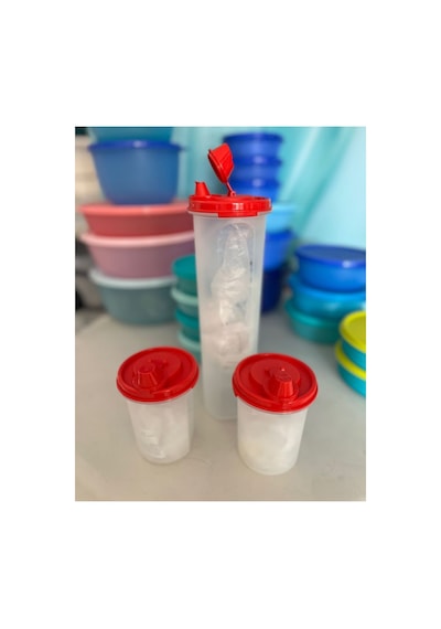 Yağdanlık Oval 1.1 Lt Ve 2 Adet 440 Ml. Kırmızı