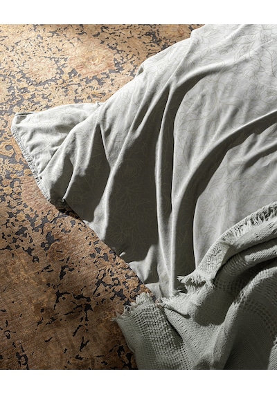 Madame Coco Maena Çift Kişilik %100 Pamuk Baskılı Parça Boya Nevresim Takımı - Haki 8684427123287 Çok Renkli