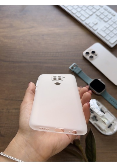 Redmi Note 9s Uyumlu Süper İnce Mat Ultra Thin Silikon Kılıf Beyaz
