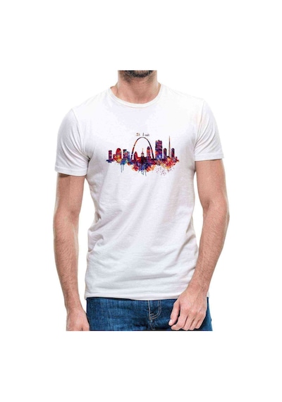 Silhouette St Louis Erkek Beyaz Tshirt
