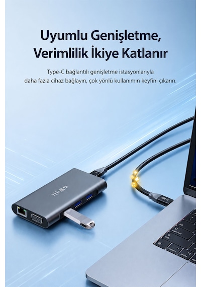 Thunderbolt 3 Tam Fonksiyon Type-c Kablo 50 Cm, 40gbps Veri Aktarımı, 100w Pd Hızlı Şarj, 8k 60hz Görüntü, Daisy Chain, Monitör Docking Ssd  U701b