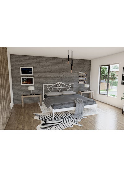 Metalia Metalia Gm 301 Gold Dublex Metal Karyola Beyaz 160X200