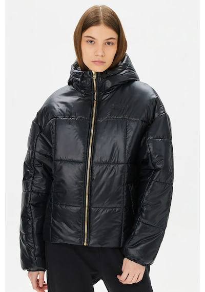 Nike Terma Fit Synthetic Fill Loose Fit Classic Puffer Shine Kadın Bol Kesim Şişme Mont Siyah Siyah