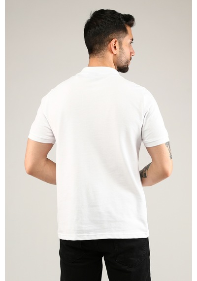 Uniprom Polo Yaka Tişört %100 Pamuk Beyaz Erkek Beyaz