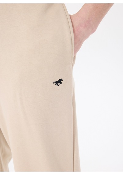 Mustang Bej Erkek Relaxed Nakışlı Sweatpant M5sm-ea1152