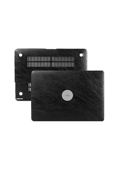 Macbook Air 13 Kılıf A1932 A2179 A2337 M1 Uyumlu Vintage Deri Dokulu Premium Hard Case Koruyucu Kılıf İnce Hafif Dayanıklı Siyah Belirtilmemiş