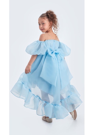 Mnk Baby & Kids Arisvi Kız Çocuk Abiye M00738 Mavi