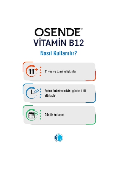Osende Vitamin B12 60 Ağızda Dağılan Tablet