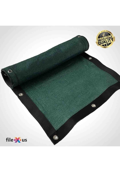 %75'Lik Şantiye Bariyer Filesi- Koyu Yeşil |Premium Şerit Halka