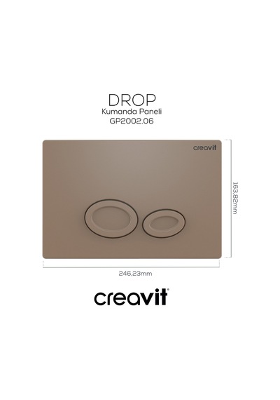 Creavit Drop Cappucino Kumanda Paneli GP2002.06 Kahverengi