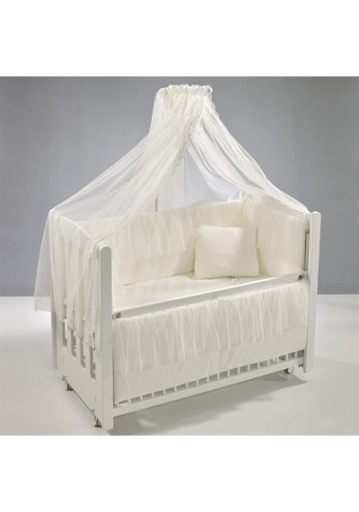 Meltem Kids Mia Anne Yanı Ahşap Sallanır Beşik 60 x 120 CM (Beyaz - Ekru) Beyaz Meltem Kids Mia Anne Yanı Ahşap Sallanır Beşik 60 x 120 CM (Beyaz - Ekru) Beyaz
