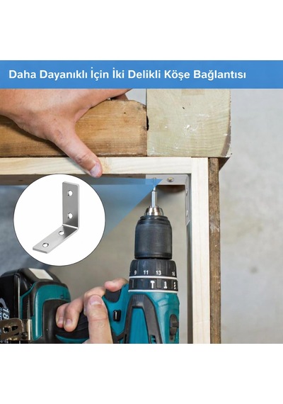 10 Adet 15x45x45mm Metal L Köşe Bağlantı Gönyesi Mobilya Dolap Sabitleme Bağlantı Aparatı Metalik