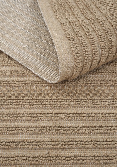 Cool Halı Rustika Bej Jüt Halı Modern Kabartma Desen Kaymaz İskandinav Tarzı Dekoratif Jüt Kilim Bej 5