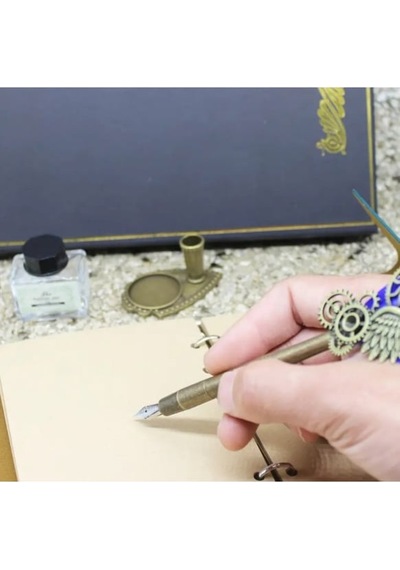 Kişiye Özel Mor Renk Divit Hokka Defter Ve Tüylü Kalem Seti