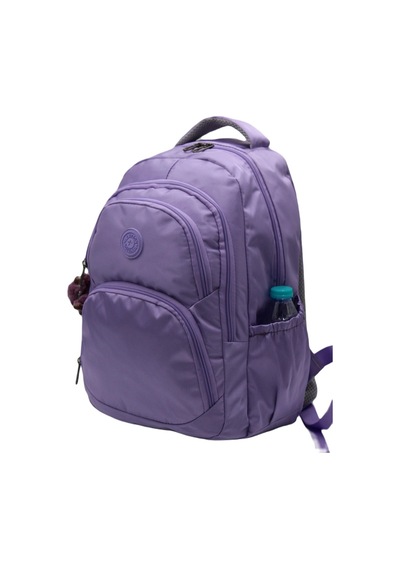Özel Su İtici Kumaş Unisex Okul Sırt Çantası Mürdüm Mürdüm Mürdüm