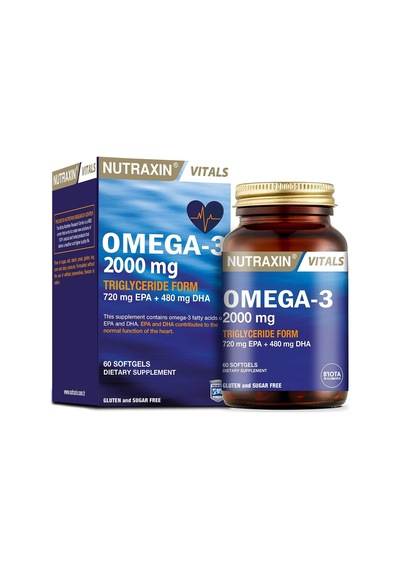 Omega-3 2000 Mg 60 Softjel - Balık Yağı, Epa 720, Dha 480 Mg Takviye Edici Gıda