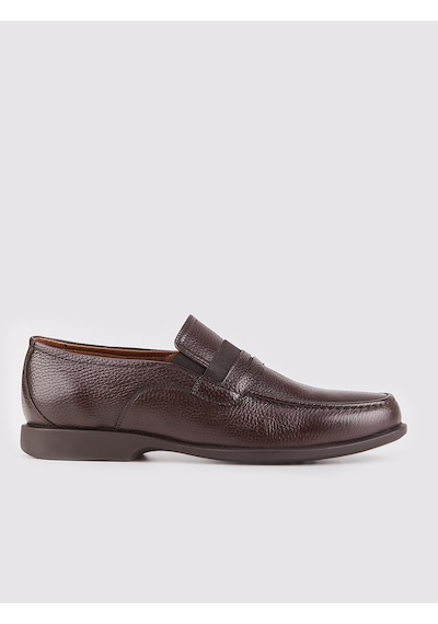 Cabani Patmos Hakiki Deri Kahverengi Erkek Loafer