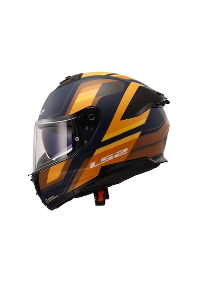 Ls2 Stream 2 Vıntage Mat Navy Mavi-turuncu-kahverengi Kask Mat Navy Mavi