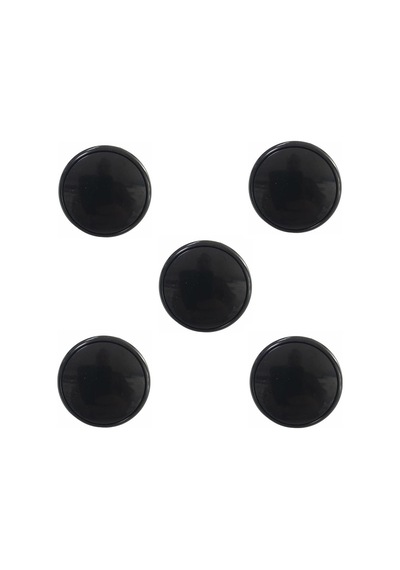 5 Adet Çocuk Odası Tekli Düğme Mobilya Kulp Çap 55 Mm Siyah