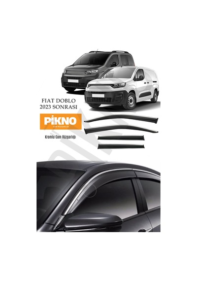 Fiat Doblo 2023 Ve Sonrası Kromlu Cam Rüzgarlığı 4'lü Set A+ Plus