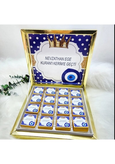 Hacı Paşa Suluhan Karton Kutu Sünnet Çikolatası Taçlı 48'li