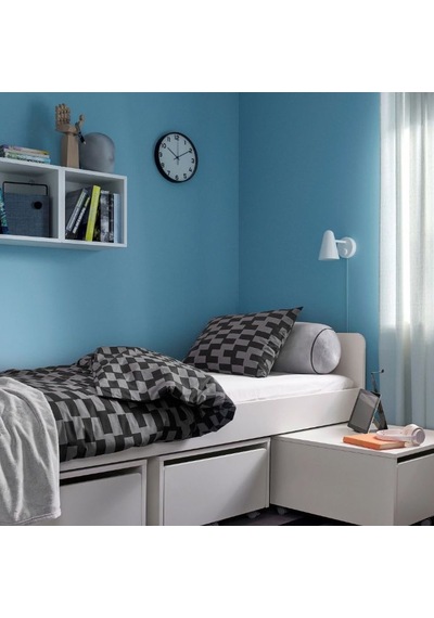 Ikea Blaskata Tek Kişilik Nevresim Takımı 150 X 200 Cm Siyah - Gri
