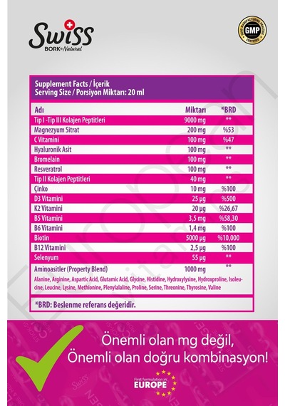 Collagen Beauty Stick Shot Bromelain Hyaluronicacid Biotin Magnezyum Kolajen Tip I-ıı-ıı C Vitamini