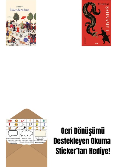 İskendernâme Ciltli + Şahnâme 1 Ciltli + Okuma Sticker'ları