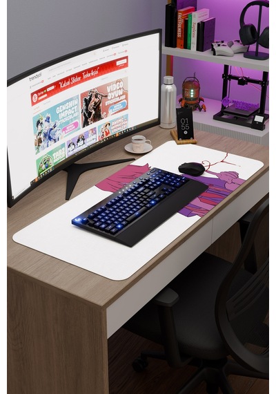 Mirai Nikki Anime V5 - 90x40 Xxl Gaming Kauçuk Kaymaz Taban Mouse Pad Fare Altlığı