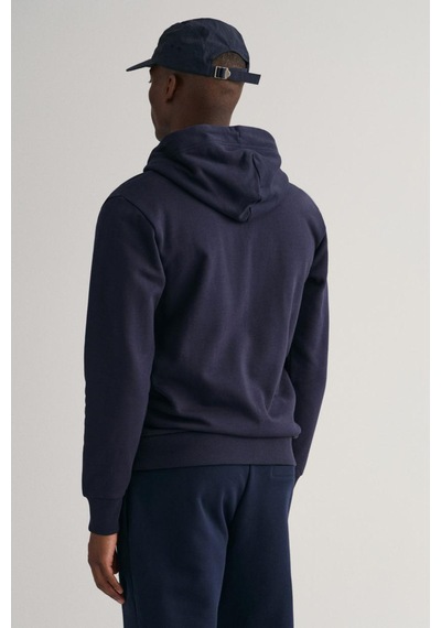 Gant Erkek Fermuarlı Logolu Sweatshirt - Lacivert Black