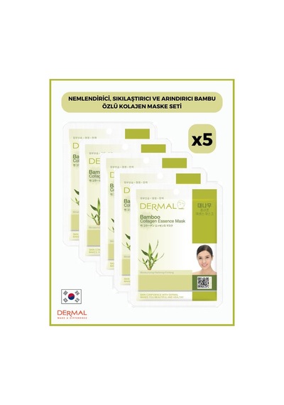 Dermal Bambu Özlü Kolajen Maskesi 5 x 23 G