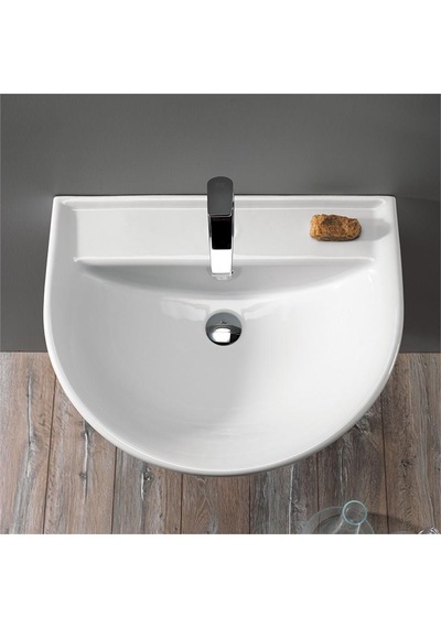 Turkuaz Seramik Bella Banyo Lavabo 40 x 50 CM (Bella Yarım Ayaklı)
