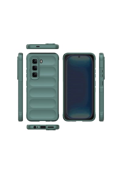Mobilteam İnfinix Hot 50 4g Kılıf Esnek Tpu Oyuklu Arka Yüzey Tasarımlı Etnik Silikon Siyah