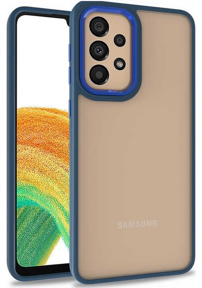 Zore Galaxy Uyumlu A32 4g Kılıf Flora Kapak - Mavi Mavi