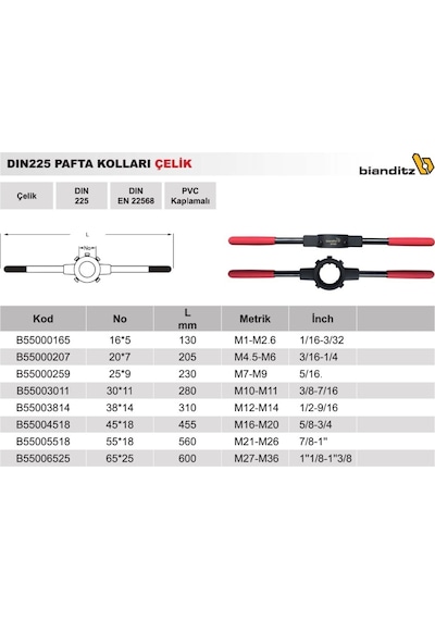 Pafta Kolu 30*11 M10-M11 Çelik Döküm